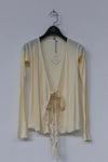 BASERANGE Cotton Long Sleeve Cardigan TTOW-RB-WI21 Seashell Eggshell